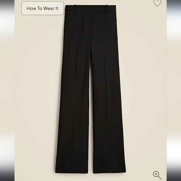 J Crew Wide-leg trouser in four-season stretch, NWT, Sz 12